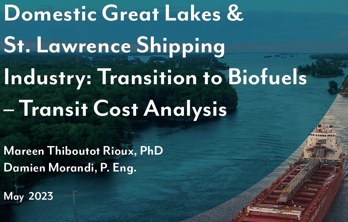 New Biofuels Report Released - GSGP/Innovation Maritime